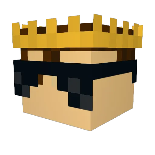 G0Blocker Minecraft avatar head, 3D render
