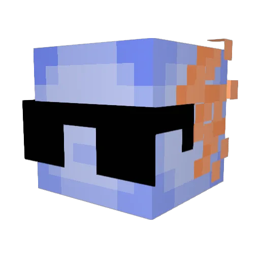 G0G1e Minecraft avatar head, 3D render
