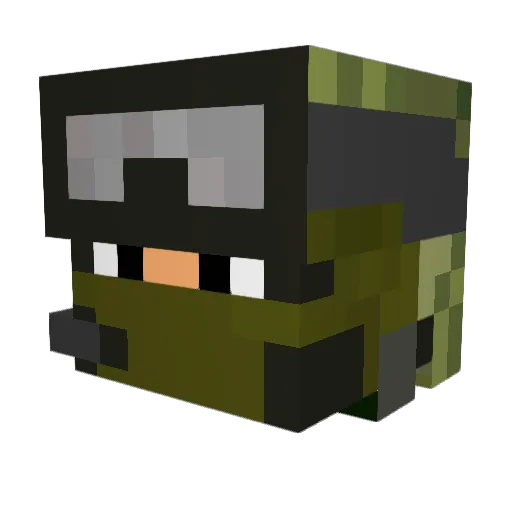 G0GG0G Minecraft avatar head, 3D render