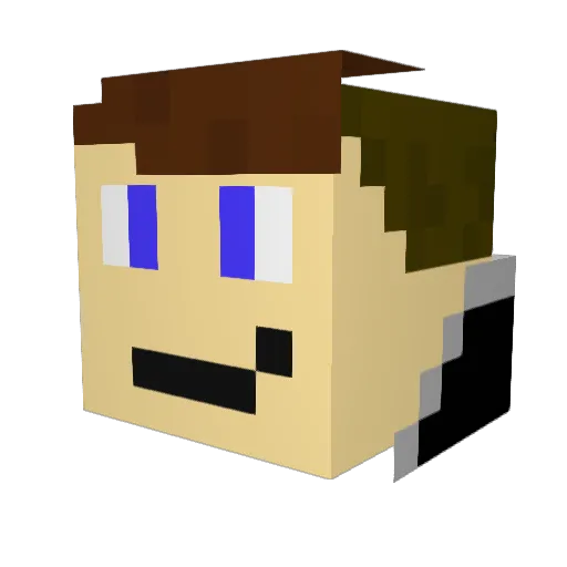 G0LDMAN24 Minecraft avatar head, 3D render