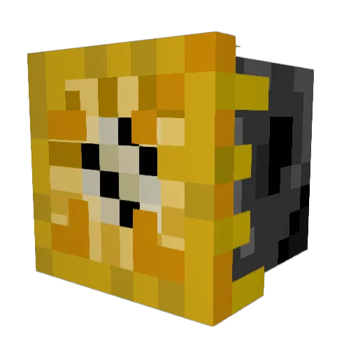 G0LDMASK Minecraft avatar head, 3D render