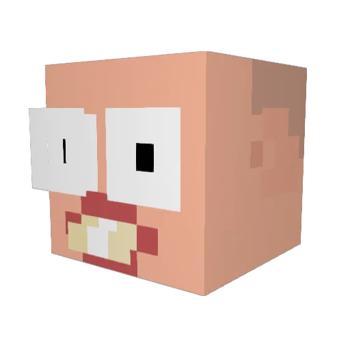 G0NZALIN Minecraft avatar head, 3D render