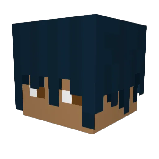 G0OQ Minecraft avatar head, 3D render