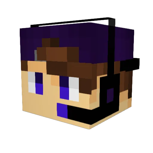 G0TIK Minecraft avatar head, 3D render