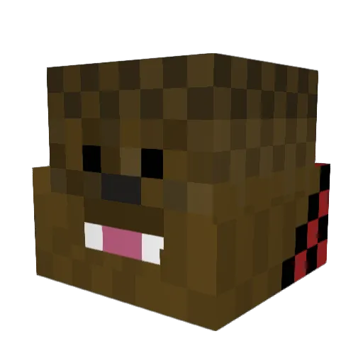 G0_Buckeyes Minecraft avatar head, 3D render
