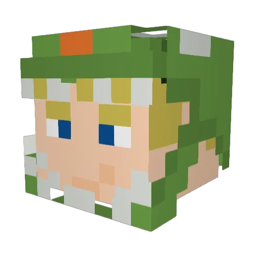 G0dIy Minecraft avatar head, 3D render