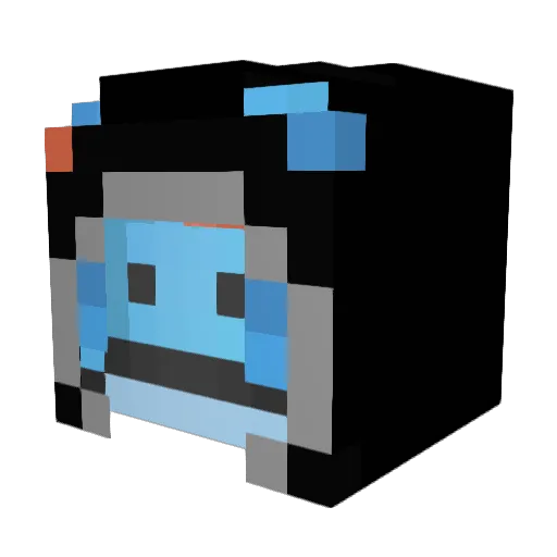 G0dXANA Minecraft avatar head, 3D render