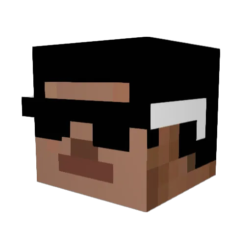 G0ddness Minecraft avatar head, 3D render