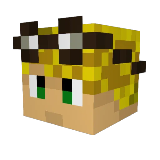 G0ditz Minecraft avatar head, 3D render