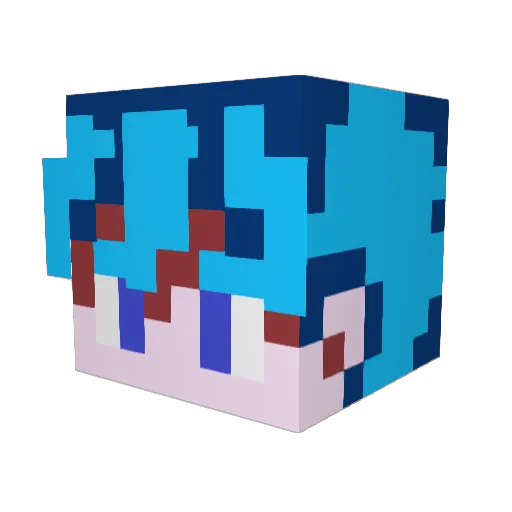 G0dzzj Minecraft avatar head, 3D render