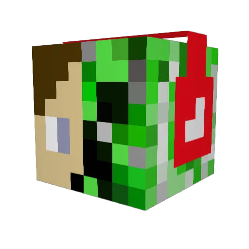 G0ld3n_Fantasy Minecraft avatar head, 3D render