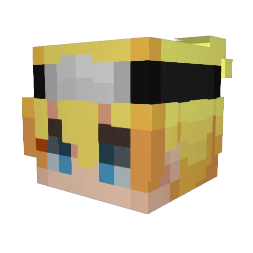 G0ldenPlays Minecraft avatar head, 3D render