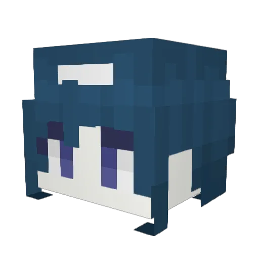 G0st_zero Minecraft avatar head, 3D render