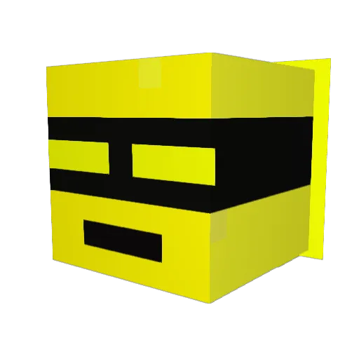 G10be Minecraft avatar head, 3D render