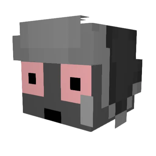 G10wy Minecraft avatar head, 3D render