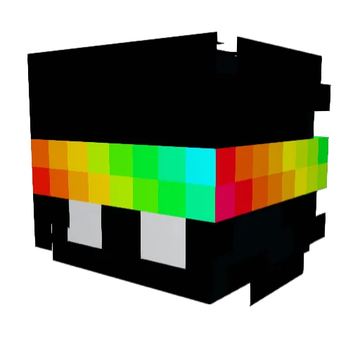 G1B3RT Minecraft avatar head, 3D render