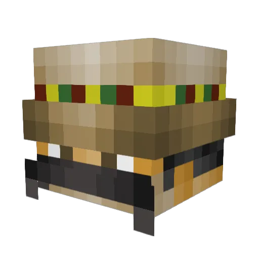 G1NE Minecraft avatar head, 3D render