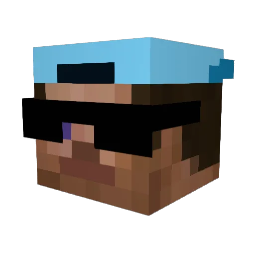 G1ORNOx Minecraft avatar head, 3D render