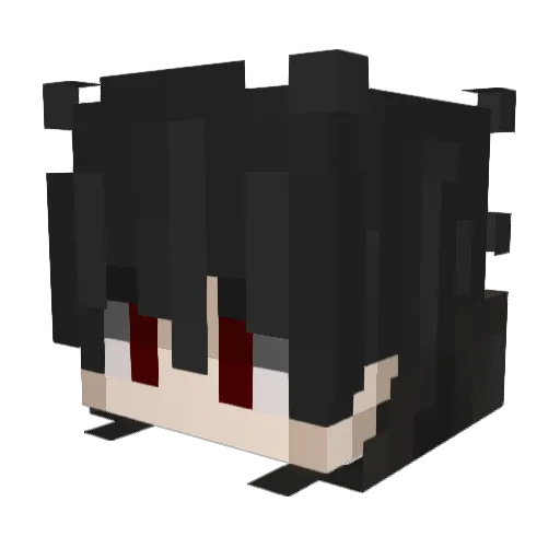 G1_GA Minecraft avatar head, 3D render