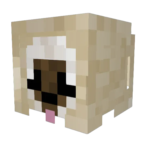 G1bbn Minecraft avatar head, 3D render