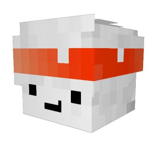 G1cu Minecraft avatar head, 3D render