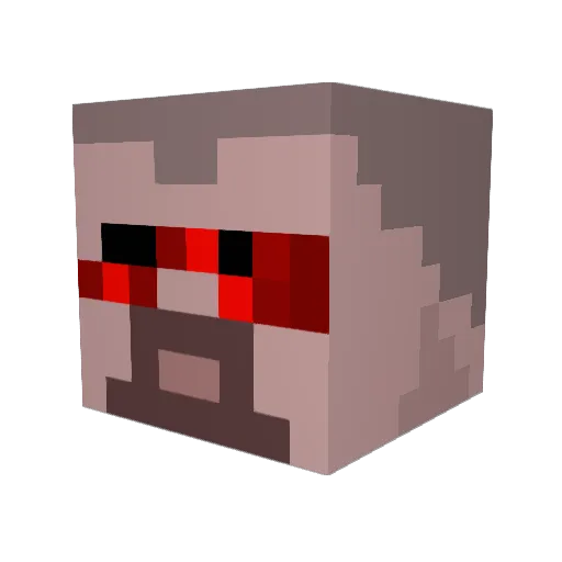 G1eba Minecraft avatar head, 3D render