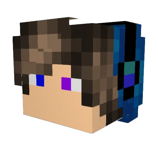 G1enni Minecraft avatar head, 3D render
