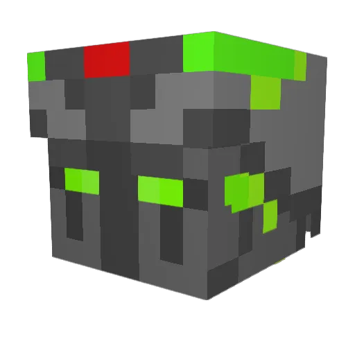 G1ith Minecraft avatar head, 3D render