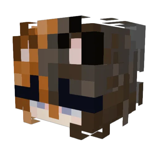 G1ngerAl3 Minecraft avatar head, 3D render