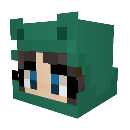 G1rja Minecraft avatar head, 3D render