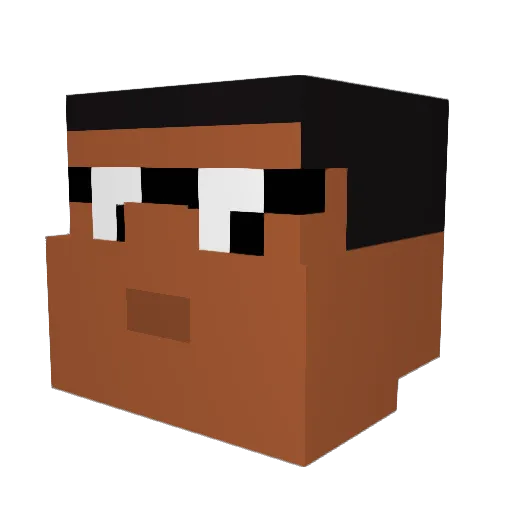 G1tano Minecraft avatar head, 3D render