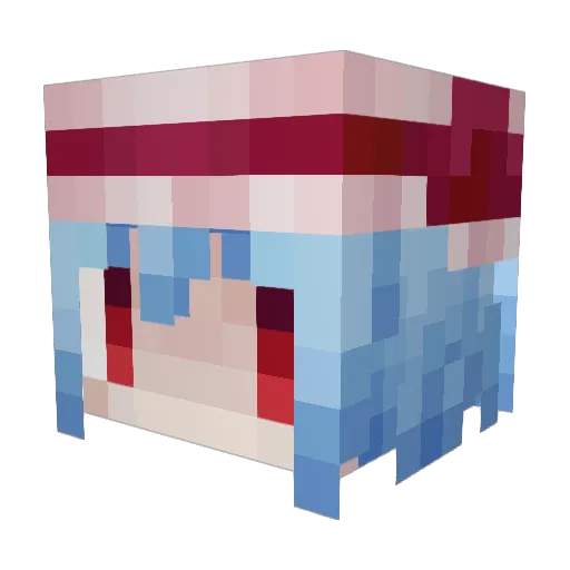 G2305 Minecraft avatar head, 3D render