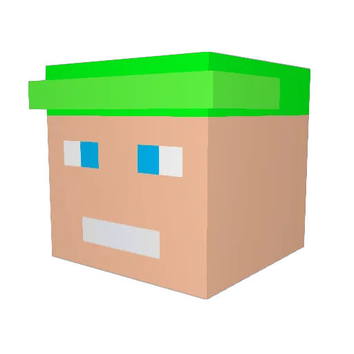 G2Bruh Minecraft avatar head, 3D render