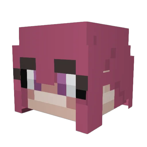 G2NiZz Minecraft avatar head, 3D render