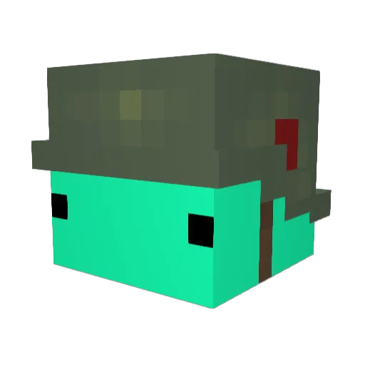 G2zz Minecraft avatar head, 3D render