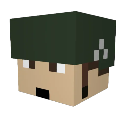 G33x3D Minecraft avatar head, 3D render