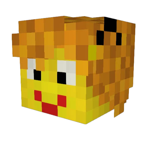 G3gs Minecraft avatar head, 3D render