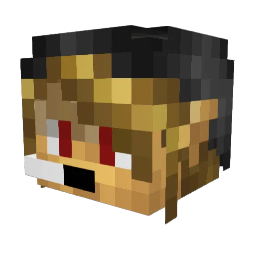 G3rFun Minecraft avatar head, 3D render