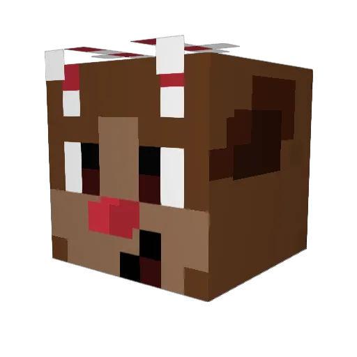 G413_ Minecraft avatar head, 3D render
