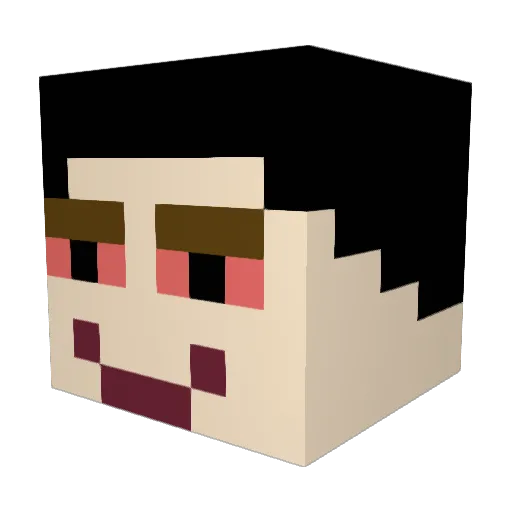 G41axy Minecraft avatar head, 3D render
