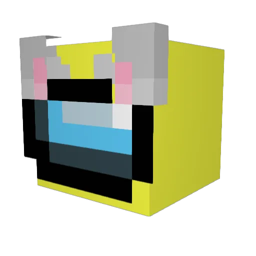 G497 Minecraft avatar head, 3D render