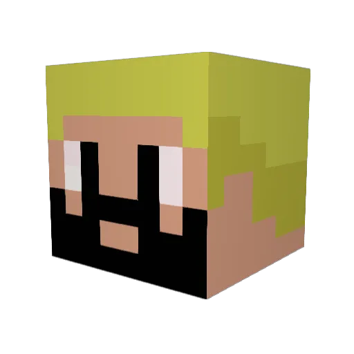 G4B1G0L Minecraft avatar head, 3D render
