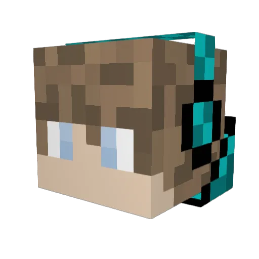 G4MEP4T Minecraft avatar head, 3D render