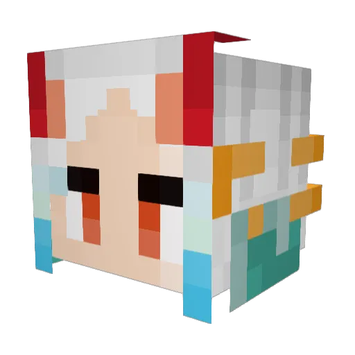 G4ND4RS Minecraft avatar head, 3D render