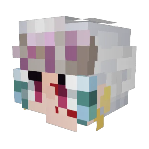 G4NTAI Minecraft avatar head, 3D render