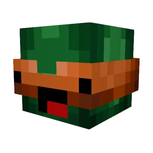 G4YL0RD69 Minecraft avatar head, 3D render