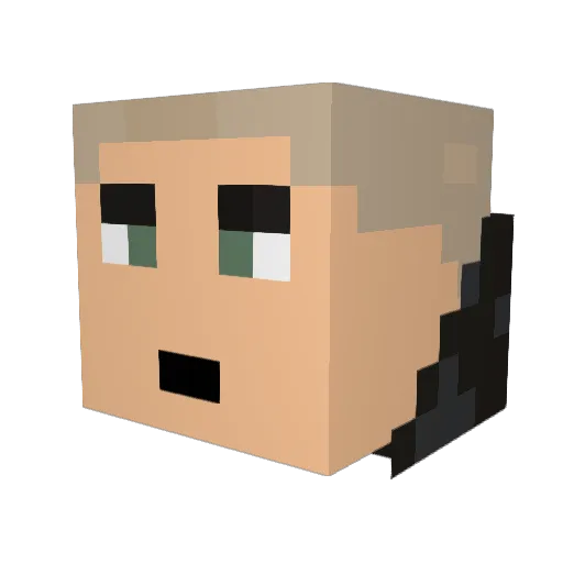 G4bb3rr Minecraft avatar head, 3D render