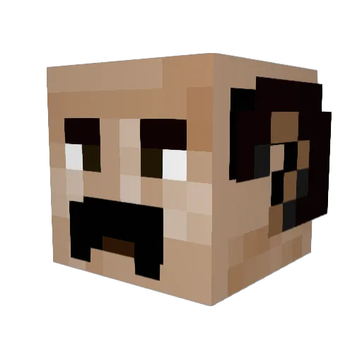 G4meOver101 Minecraft avatar head, 3D render
