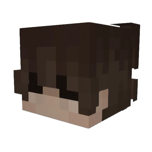 G4mela Minecraft avatar head, 3D render