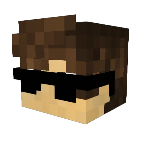 G4ndar Minecraft avatar head, 3D render